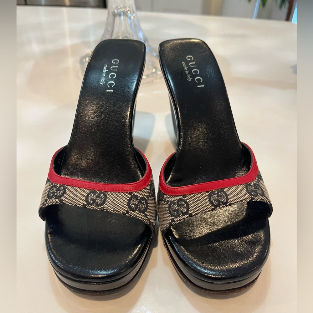 Gucci GG Monogram Wedges